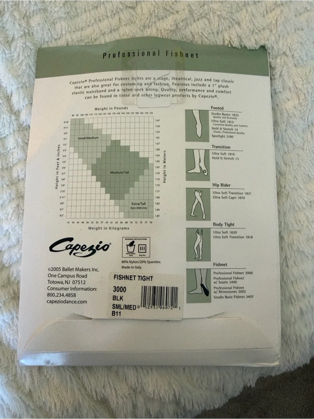 Capezio Professional Fishnet Tights - Black